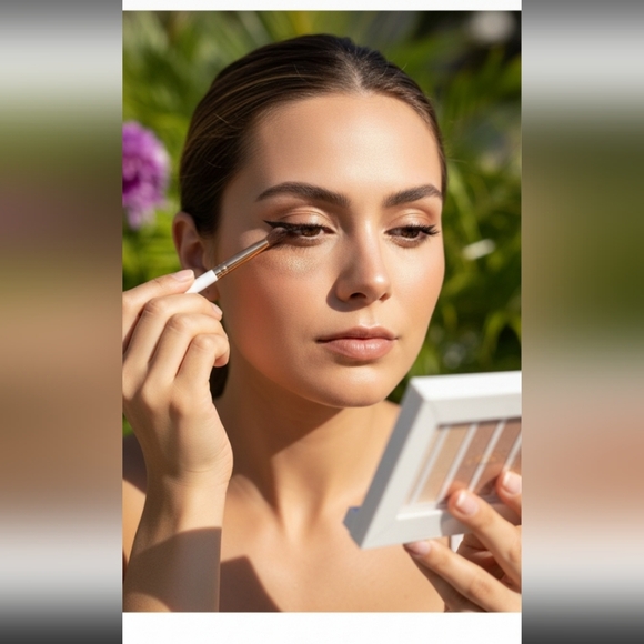 FLOWER BEAUTY By Drew Barrymore Shimmer + Shade Eyeshadow Palette Gimme Gold New - Picture 1 of 4